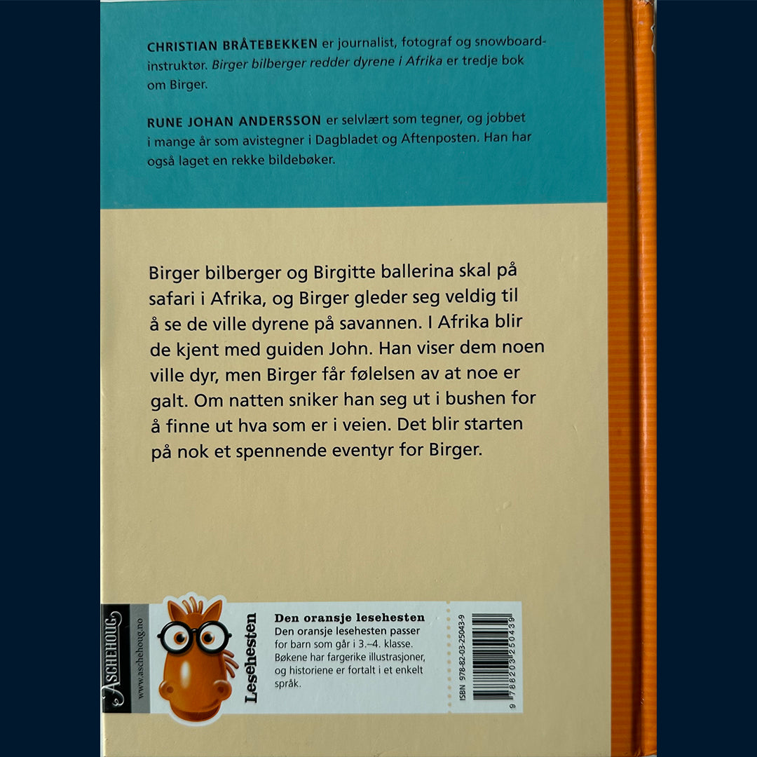 Bråtebekken, Cristian: Birger bilberger redder dyrene i Afrika