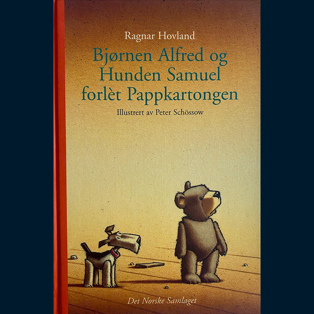 Hovland, Ragnar: Bjørnen Alfred og Hunden Samuel forlèt Pappkartongen