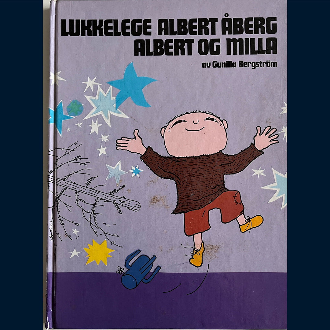 Bergström, Gunilla: Lukkelege Albert Åberg & Albert og Milla (Nynorsk) (To bøker i èn)