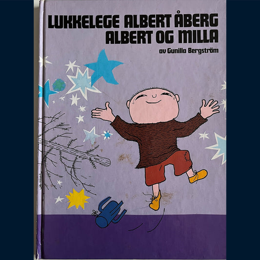 Bergström, Gunilla: Lukkelege Albert Åberg & Albert og Milla (Nynorsk) (To bøker i èn)